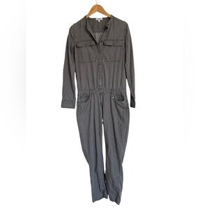 PAIGE Chic Jumpsuit Painters Gray Pants Long Sleeve Size Small S